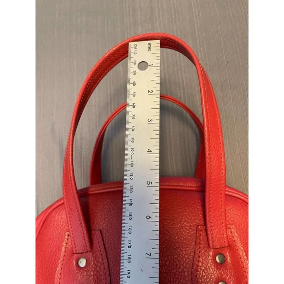 Vintage Womens Travel Bag Coral Outer Pocket Dual Handle Vinyl-Taiwan - Picture 8 of 11